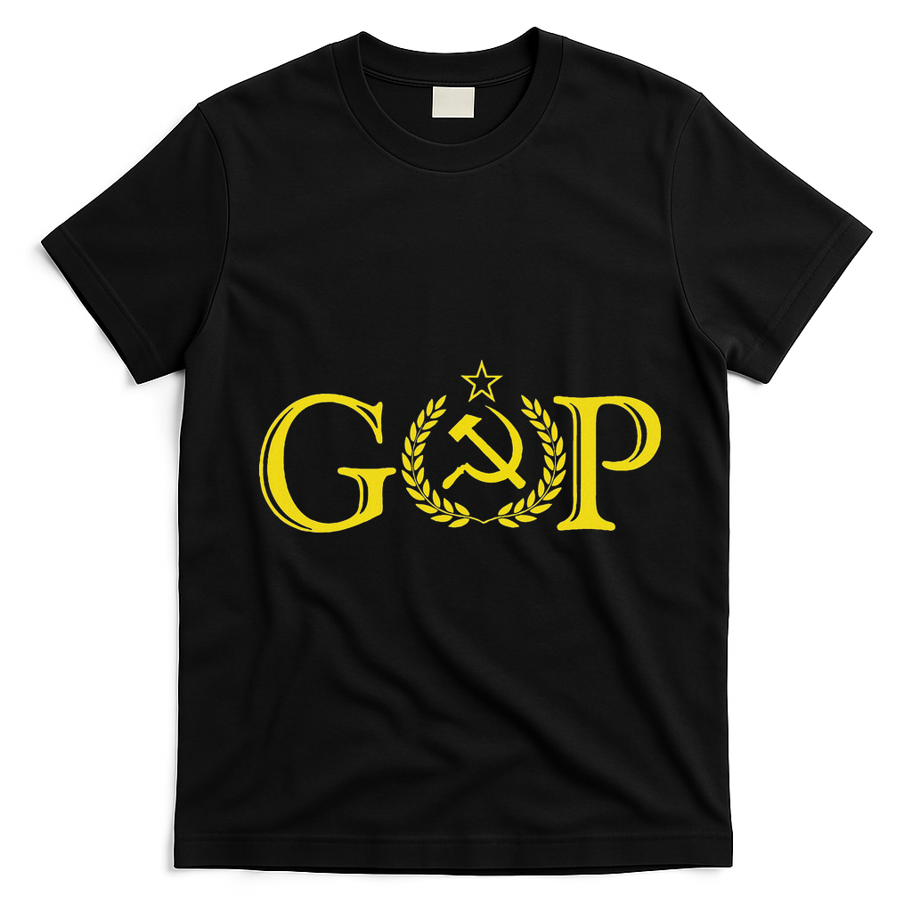 Anti Trump Gop Russian Republican Political T-Shirt - Black