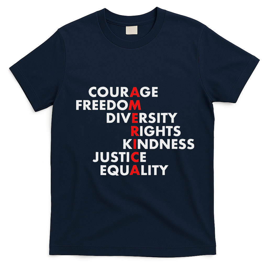 Anti Trump Resist Political T-Shirt - Navy Blue