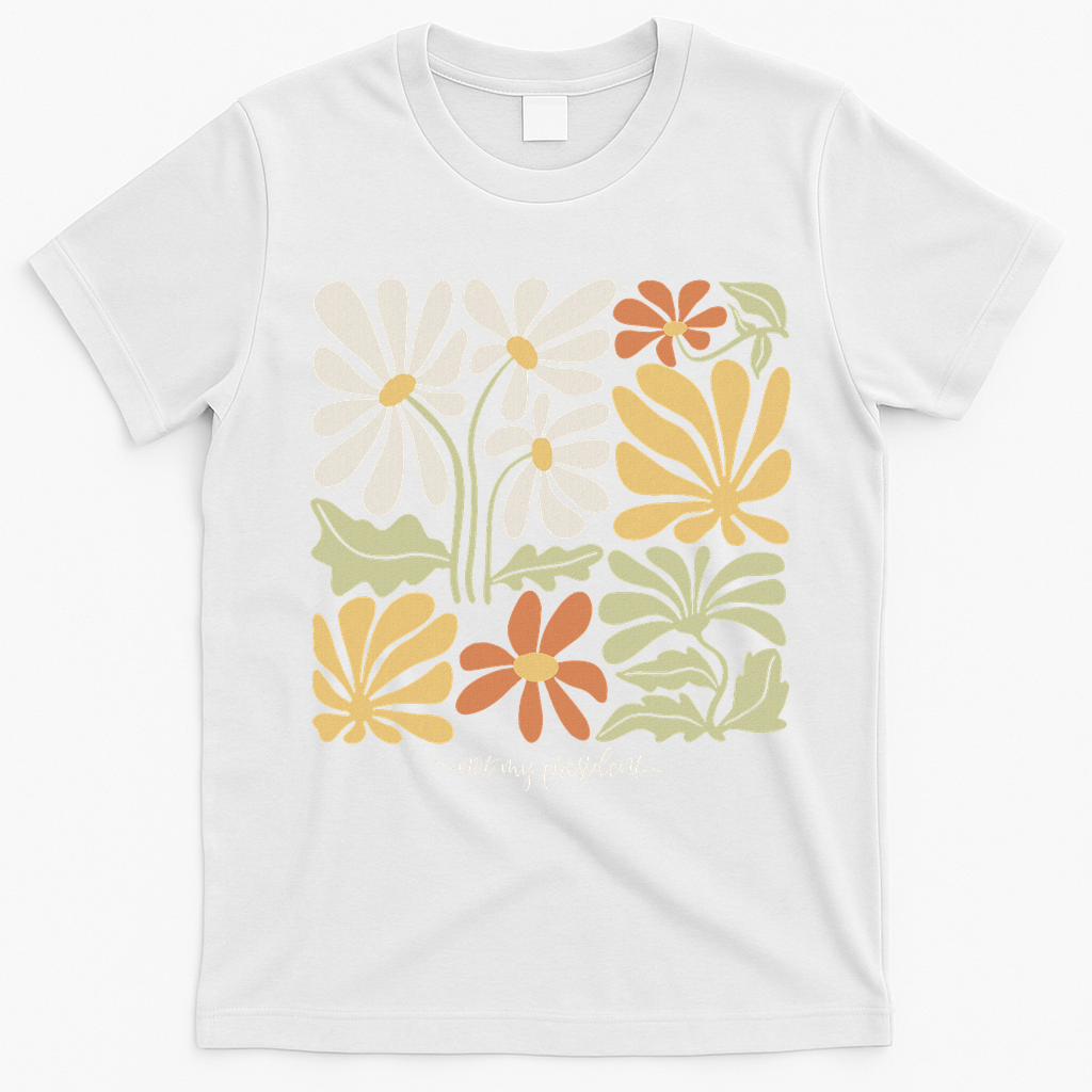 Anti Trump Subtle Not My President Flowers Statement T-Shirt - White