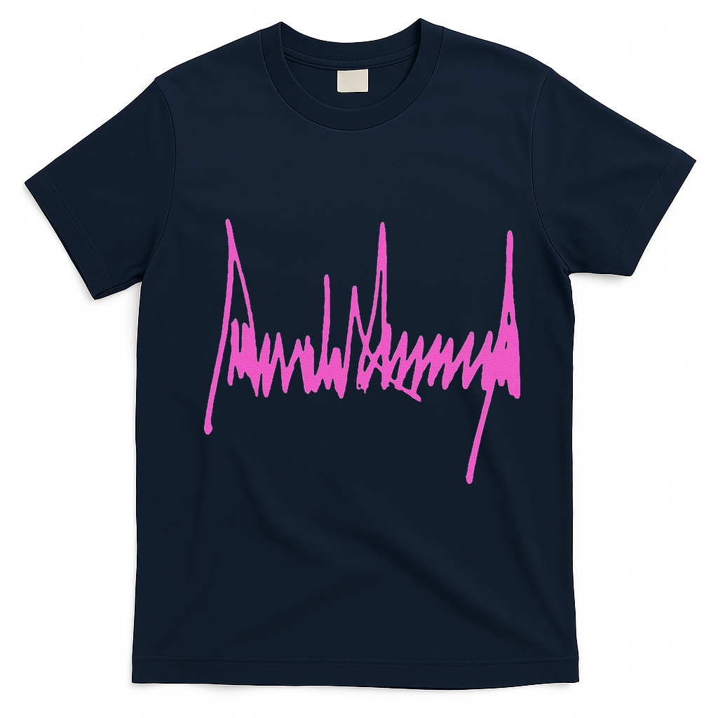 Autograph Trump Signature USA 47Th President Pro Trump T-Shirt - Navy Blue