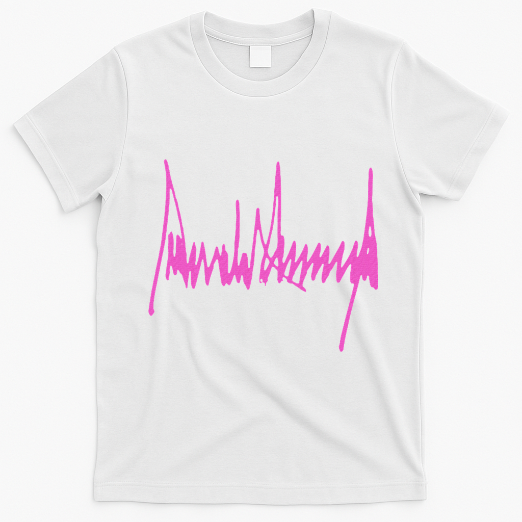 Autograph Trump Signature USA 47Th President Pro Trump T-Shirt - White