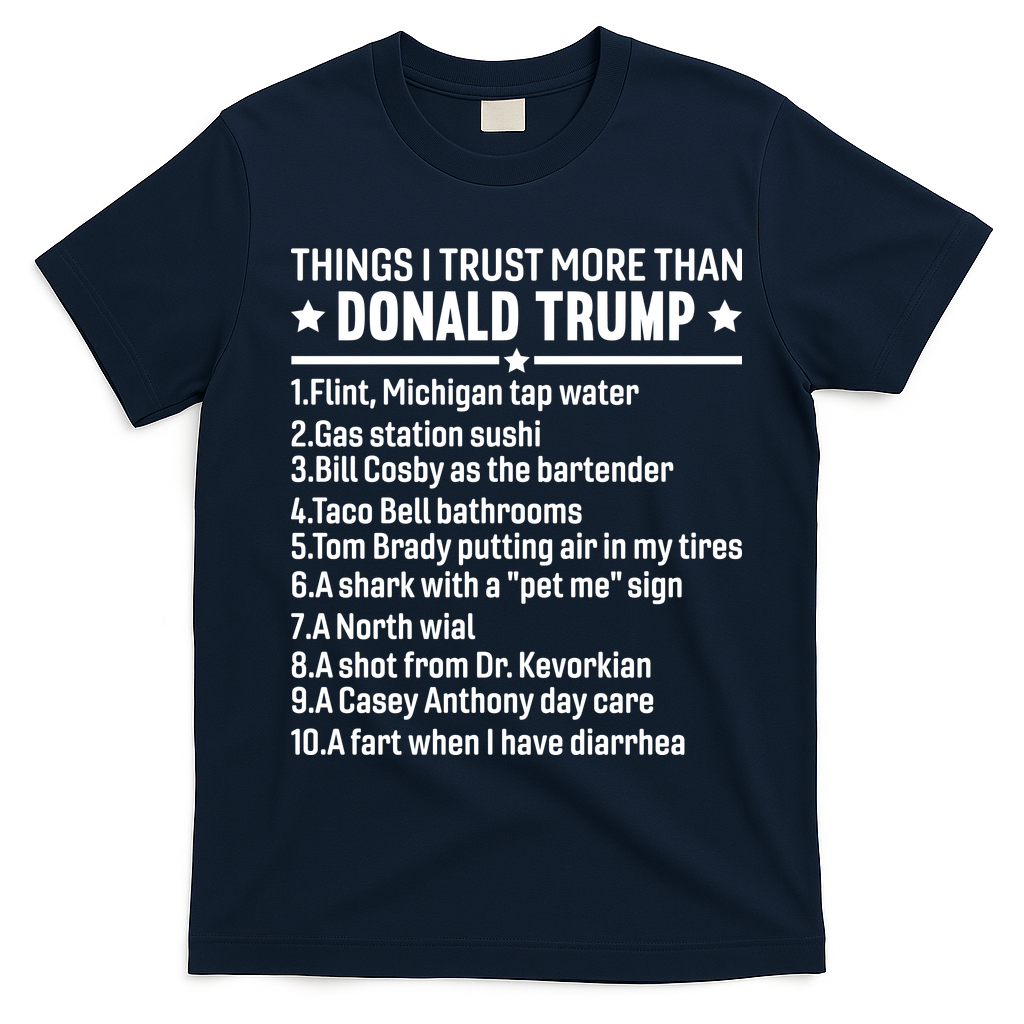 Anti Trump Sarcastic Political Humor Resistance Statement T-Shirt - Navy Blue