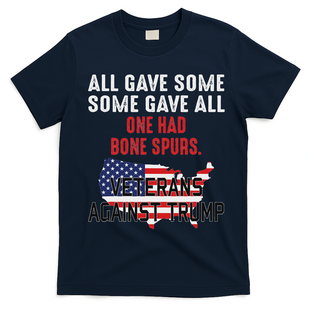 Anti Trump Veterans Against Trump Trump Sucks T-Shirt - Navy Blue