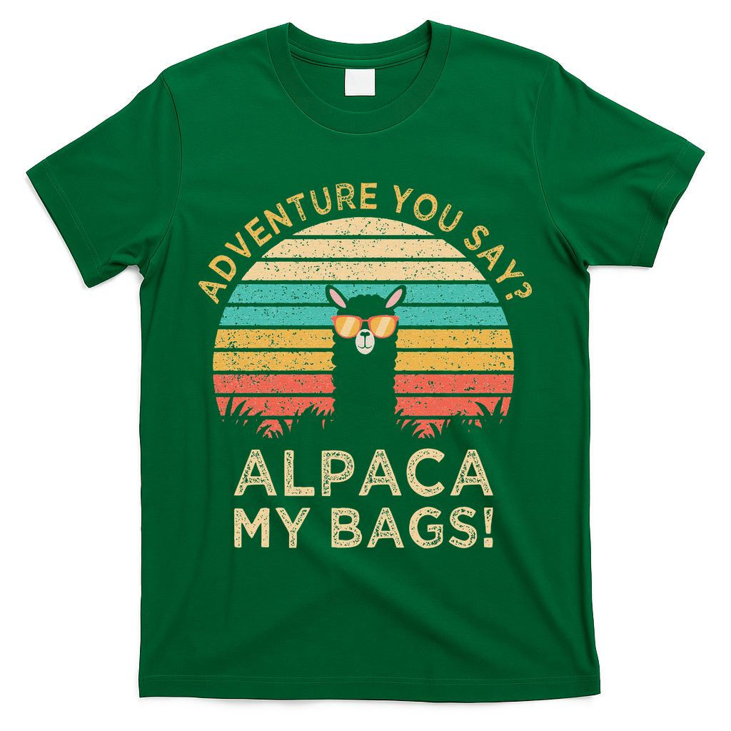 Adventure You Say Alpaca My Bags Vintage Funny Travel T-Shirt