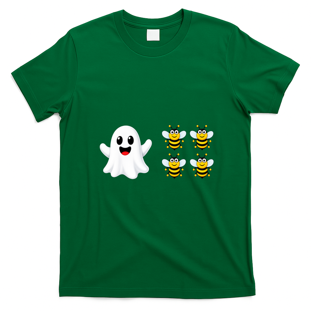 Boo 4 Bees Ghost Bees Funny Halloween T-Shirt - Irish Green