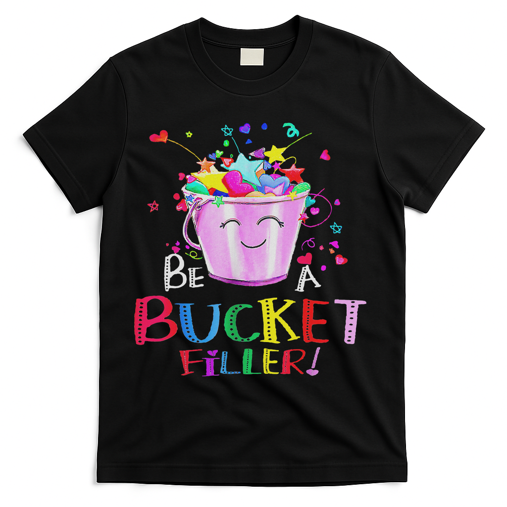 Be A Bucket Filler Funny School Back To School T-Shirt - Black