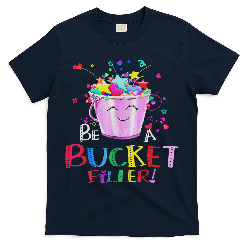 Be A Bucket Filler Funny School Back To School T-Shirt - Navy