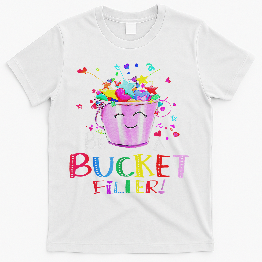 Be A Bucket Filler Funny School Back To School T-Shirt - White