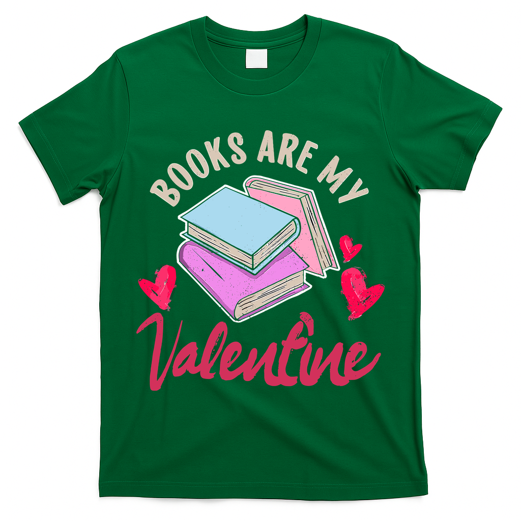 Books Are My Valentine Librarian Book Valentines Day Wo T-Shirt