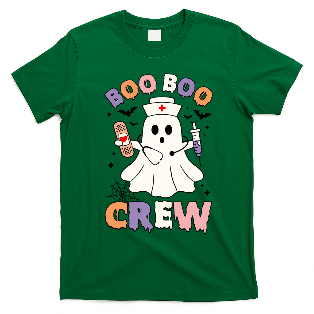 Boo Boo Crew Halloween Nurse T-Shirt - Irish Green