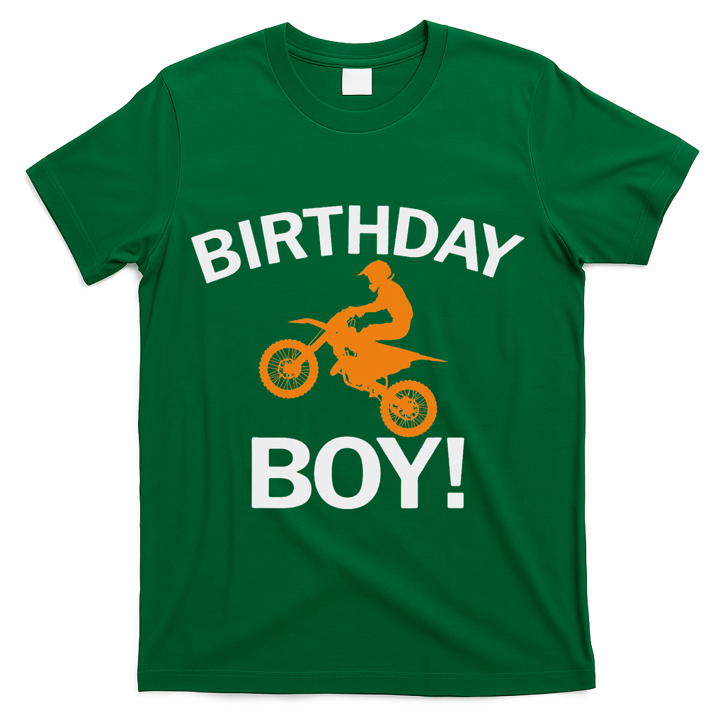 Birthday Boy Mx Dirt Bike Motocross T-Shirt - Green