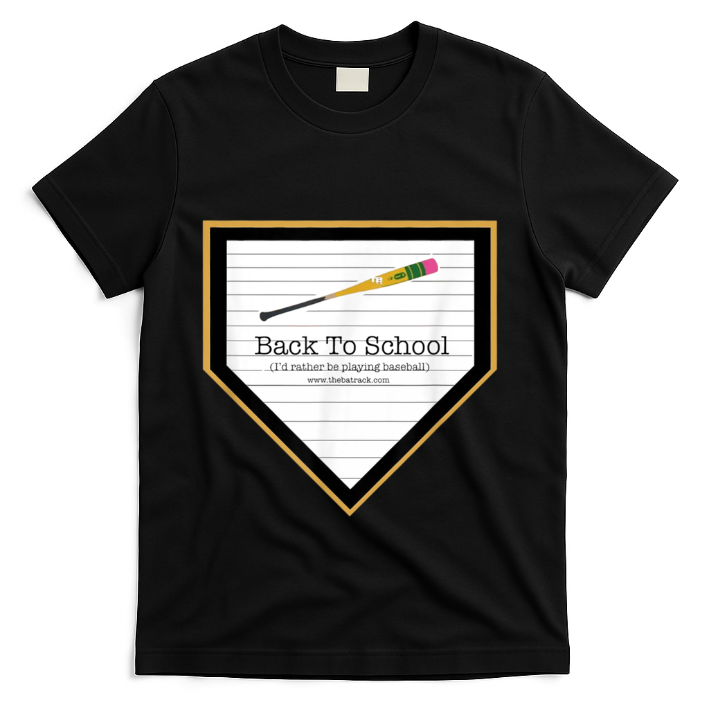 Baseball Back To School Home Plate Back To School T-Shirt - Black