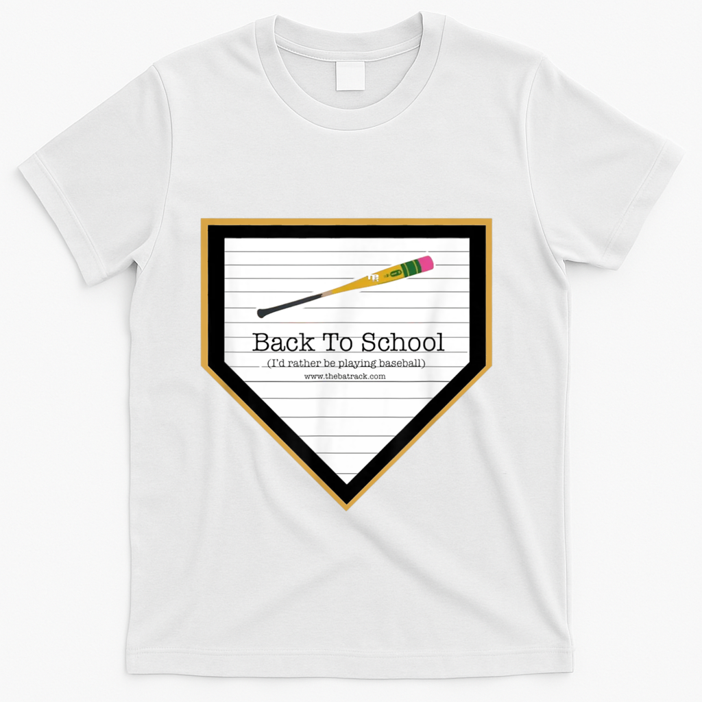Baseball Back To School Home Plate Back To School T-Shirt - White