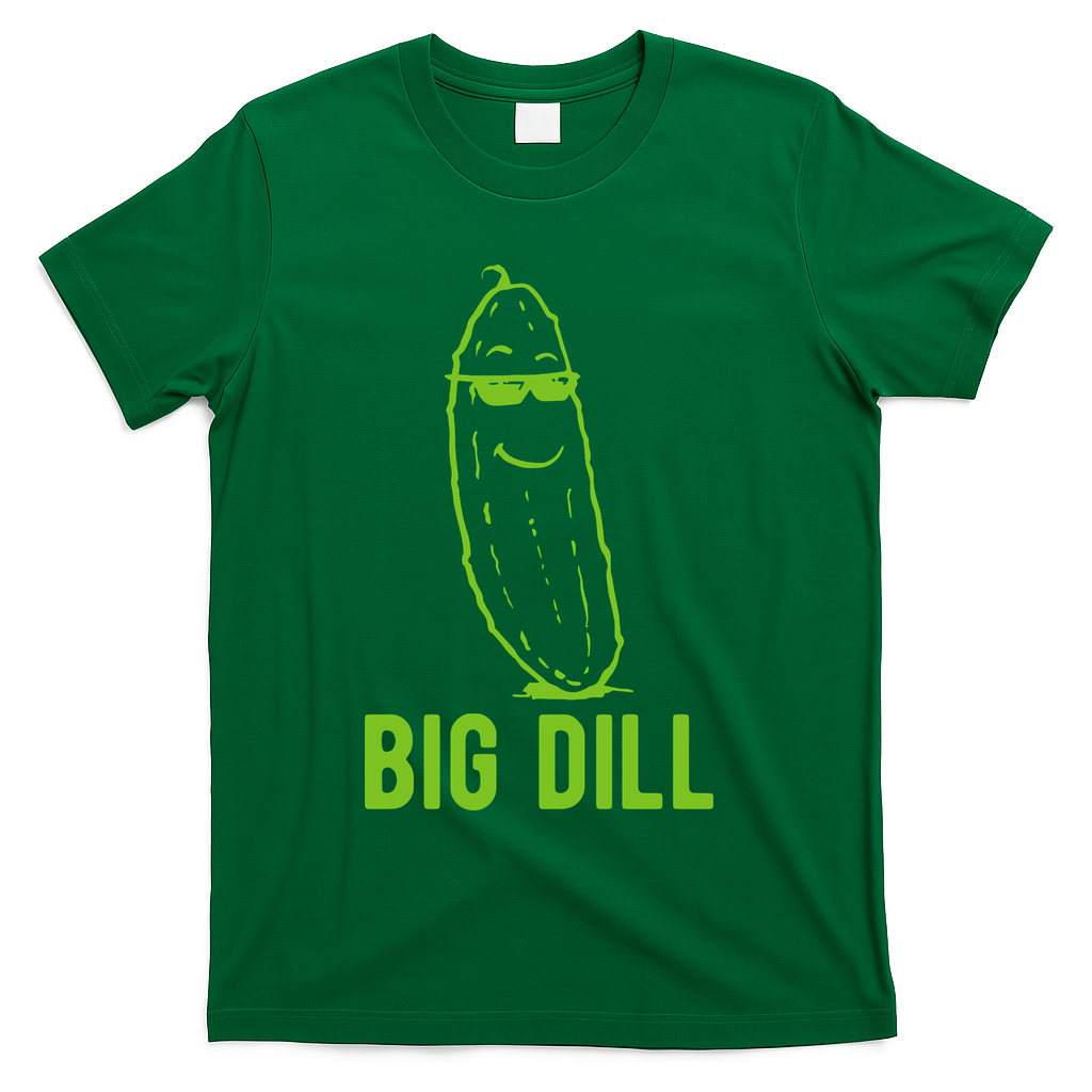 Big Dill Funny Pickle T-Shirt - Green