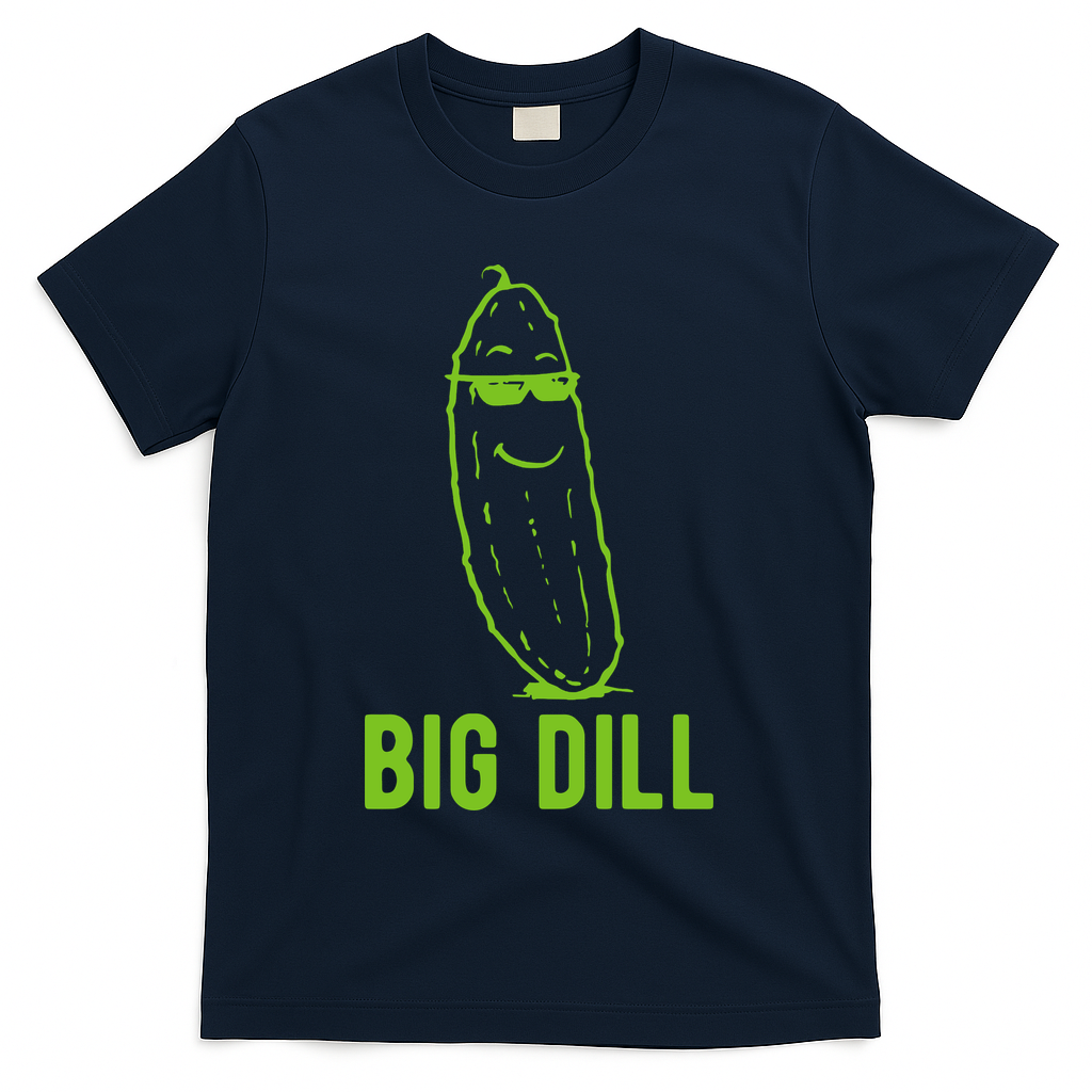 Big Dill Funny Pickle T-Shirt - Navy