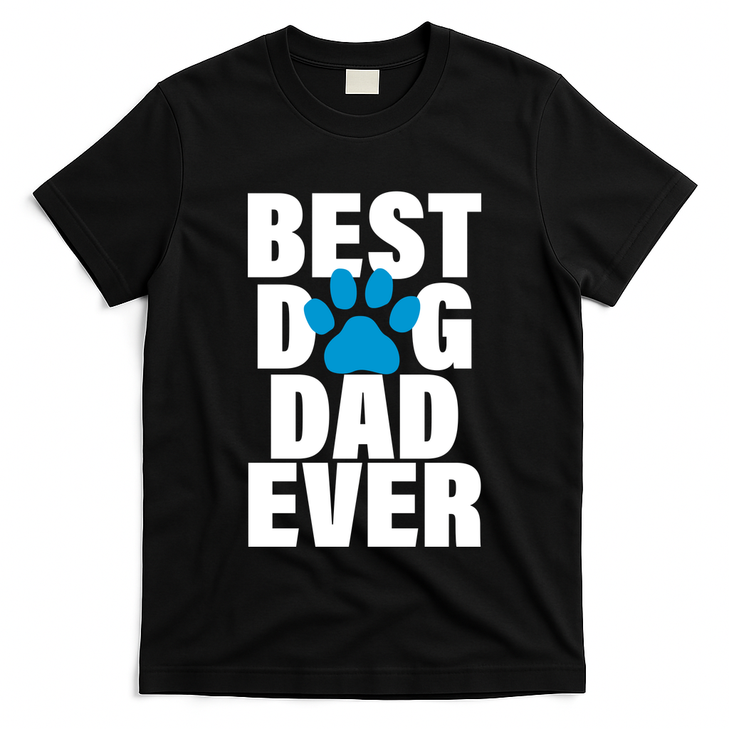 Best Dog Dad Ever Paw T-Shirt