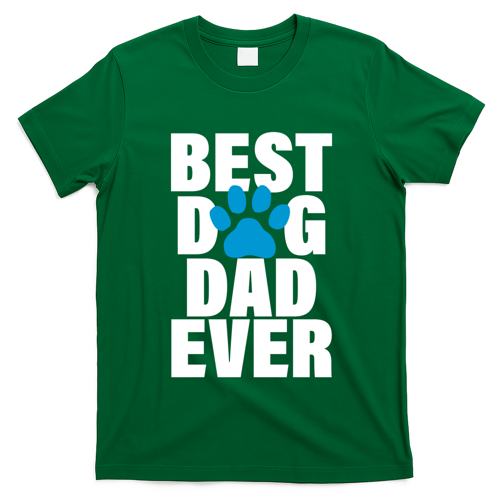 Best Dog Dad Ever Paw T-Shirt