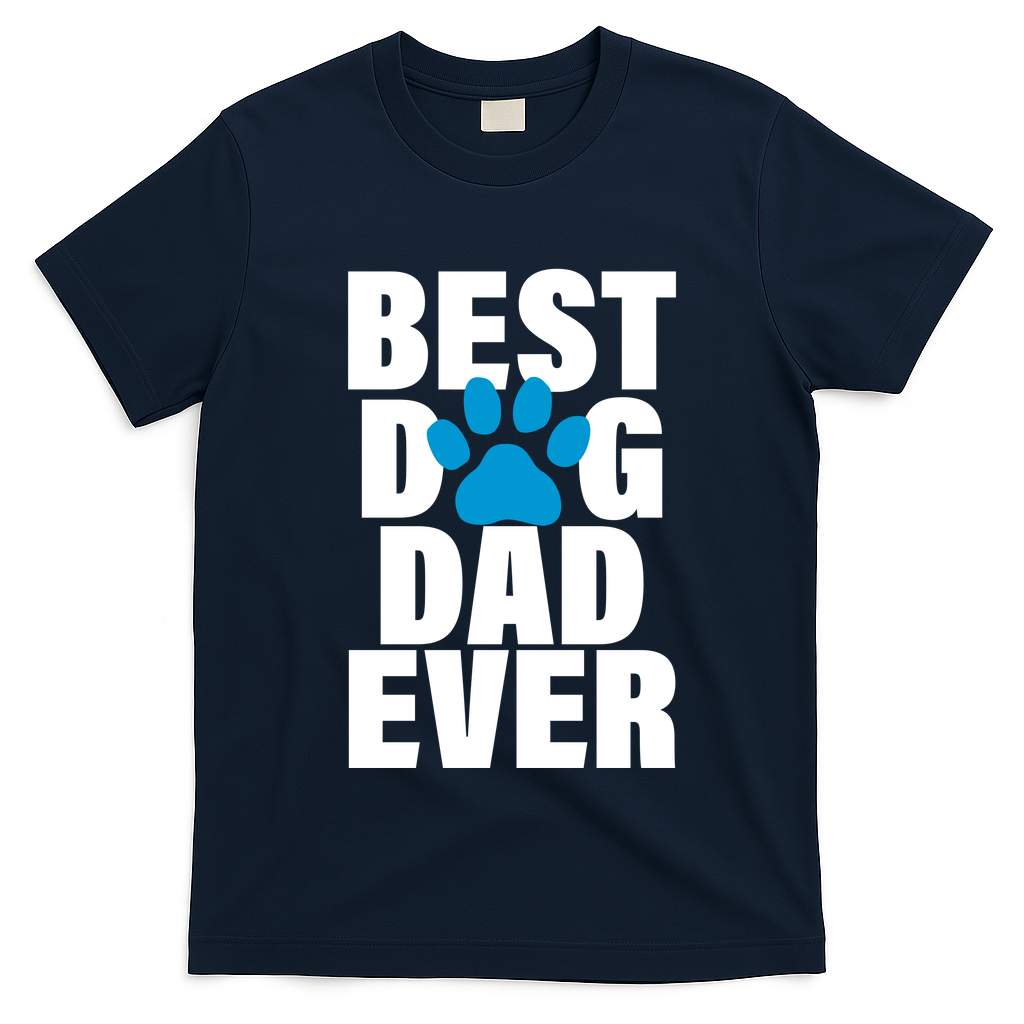 Best Dog Dad Ever Paw T-Shirt