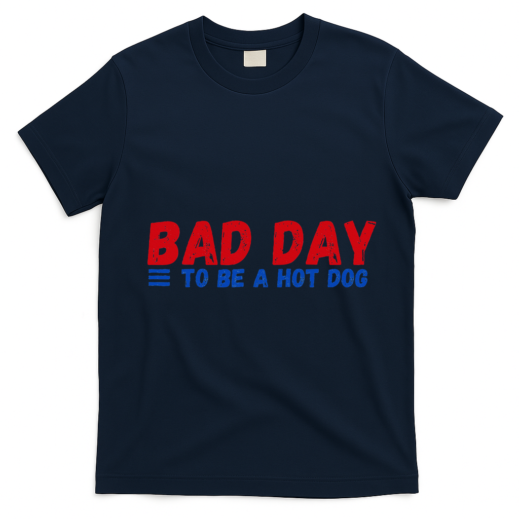 Bad Day To Be A Hot Dog T-Shirt - Navy Blue