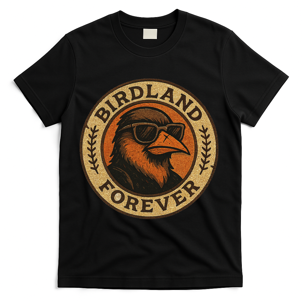 Birdland Forever Cool Retro Oriole Gift For Women T-Shirt - Black