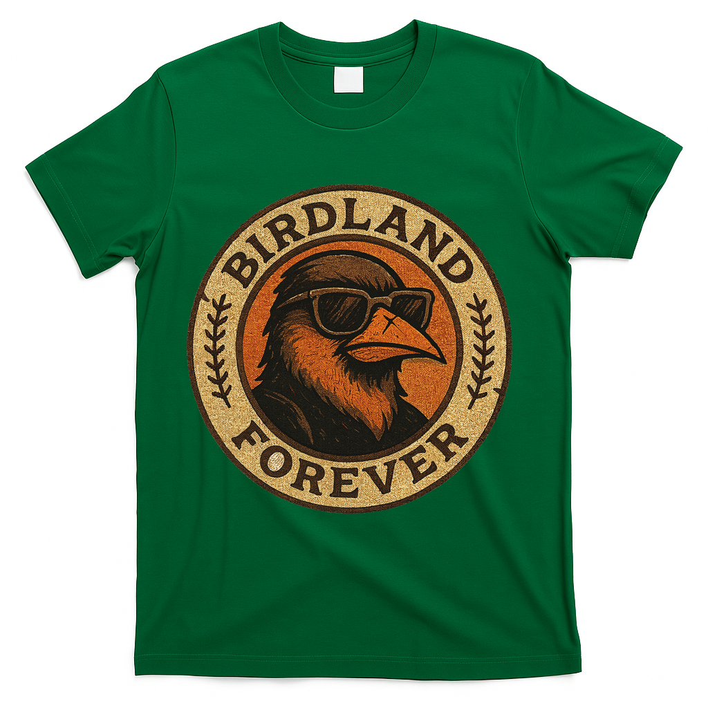 Birdland Forever Cool Retro Oriole Gift For Women T-Shirt - Green
