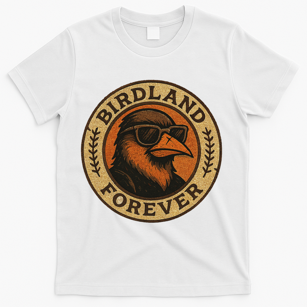 Birdland Forever Cool Retro Oriole Gift For Women T-Shirt - White