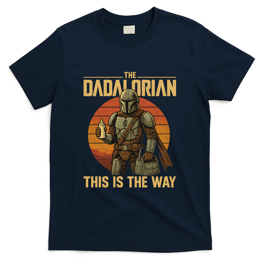 Best Fathers Day Dad The Dadalorian T-Shirt - Navy