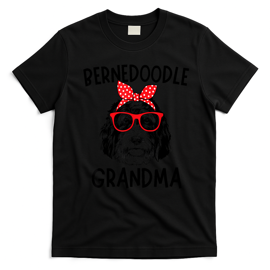 Bernedoodle Grandma Bernedoodle Dog Nana Mother's Day T-Shirt - Black