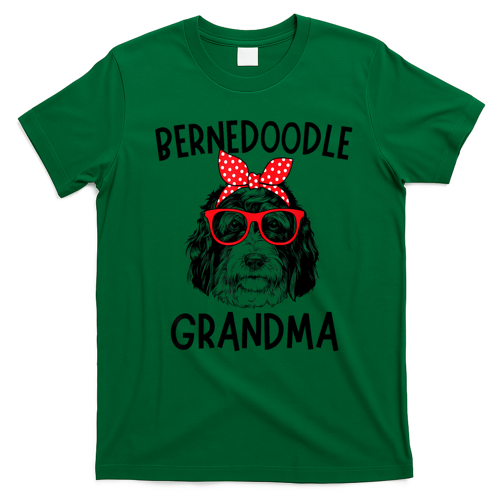 Bernedoodle Grandma Bernedoodle Dog Nana Mother's Day T-Shirt - Irish Green