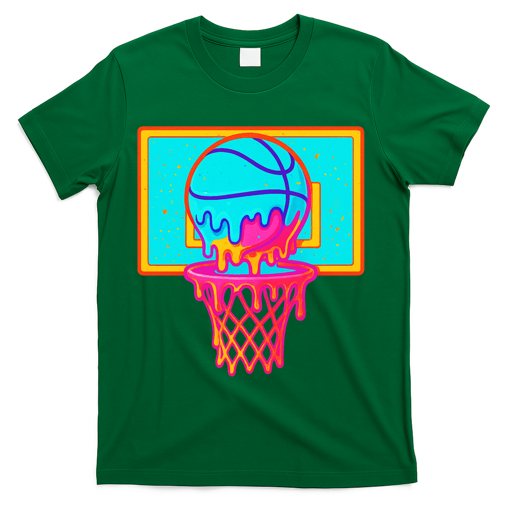 Basketball Ice Cream Drip T-Shirt - Green