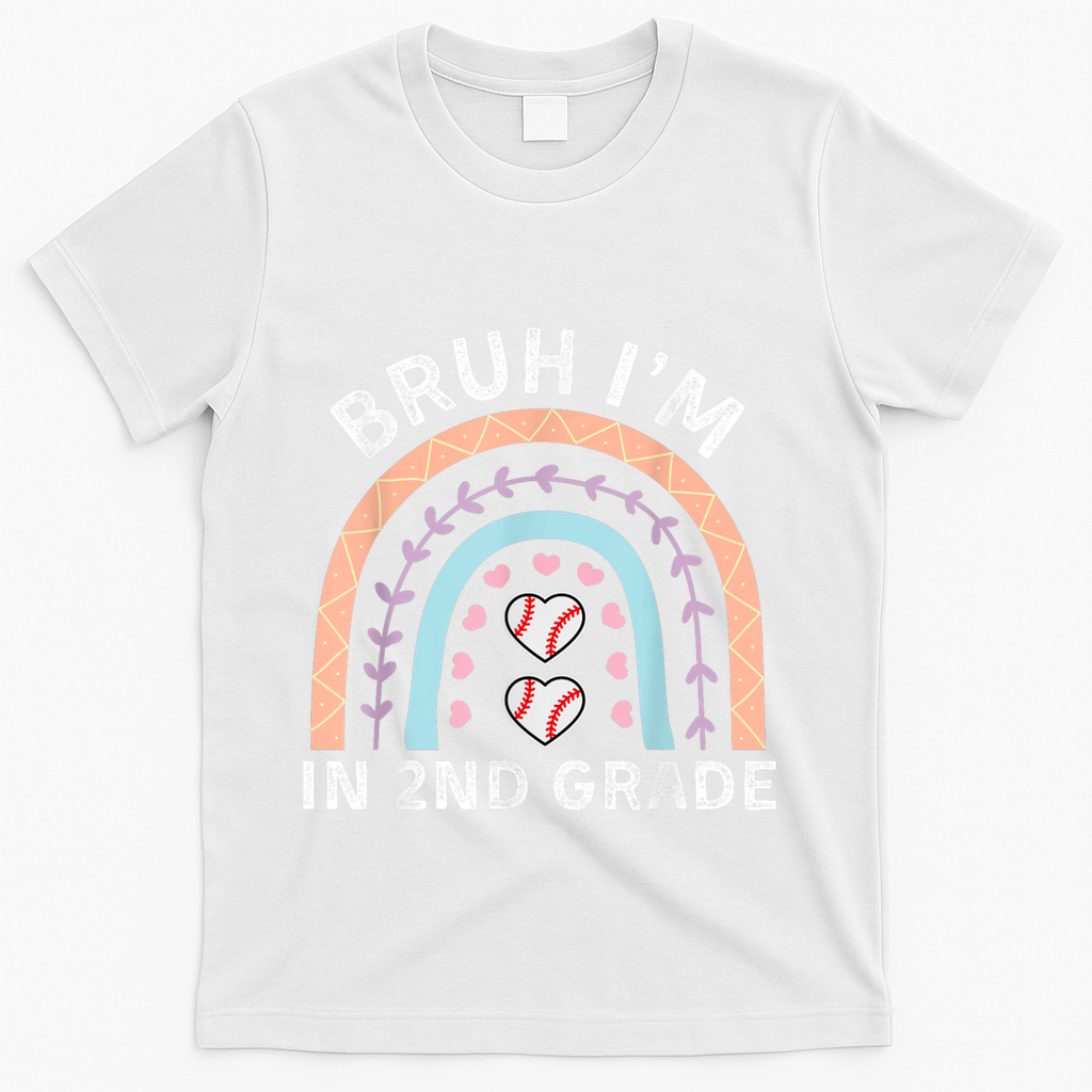 Bruh IM In 2nd Grade Back To School 2nd Grade Baseball T-Shirt - White