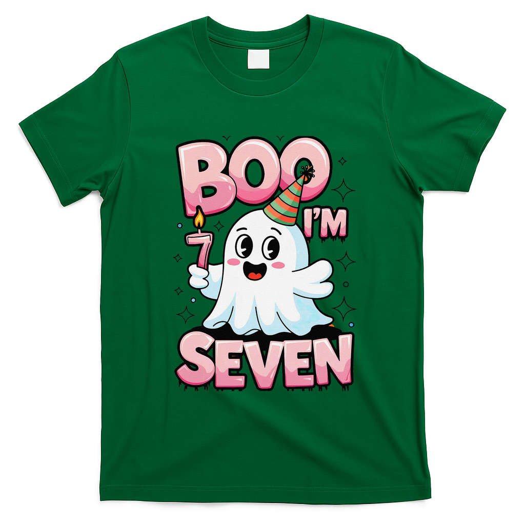 Boo IM Seven Ghost Theme For October T-Shirt - Irish Green