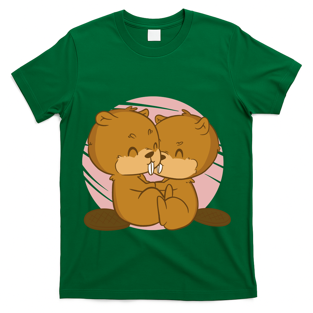 Beavers Kissing Cute Gift T-Shirt