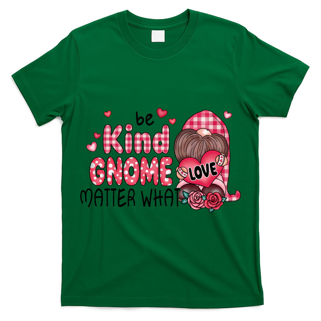 Be Kind Gnome Matter What Valentines Gift For Valentine Day T-Shirt