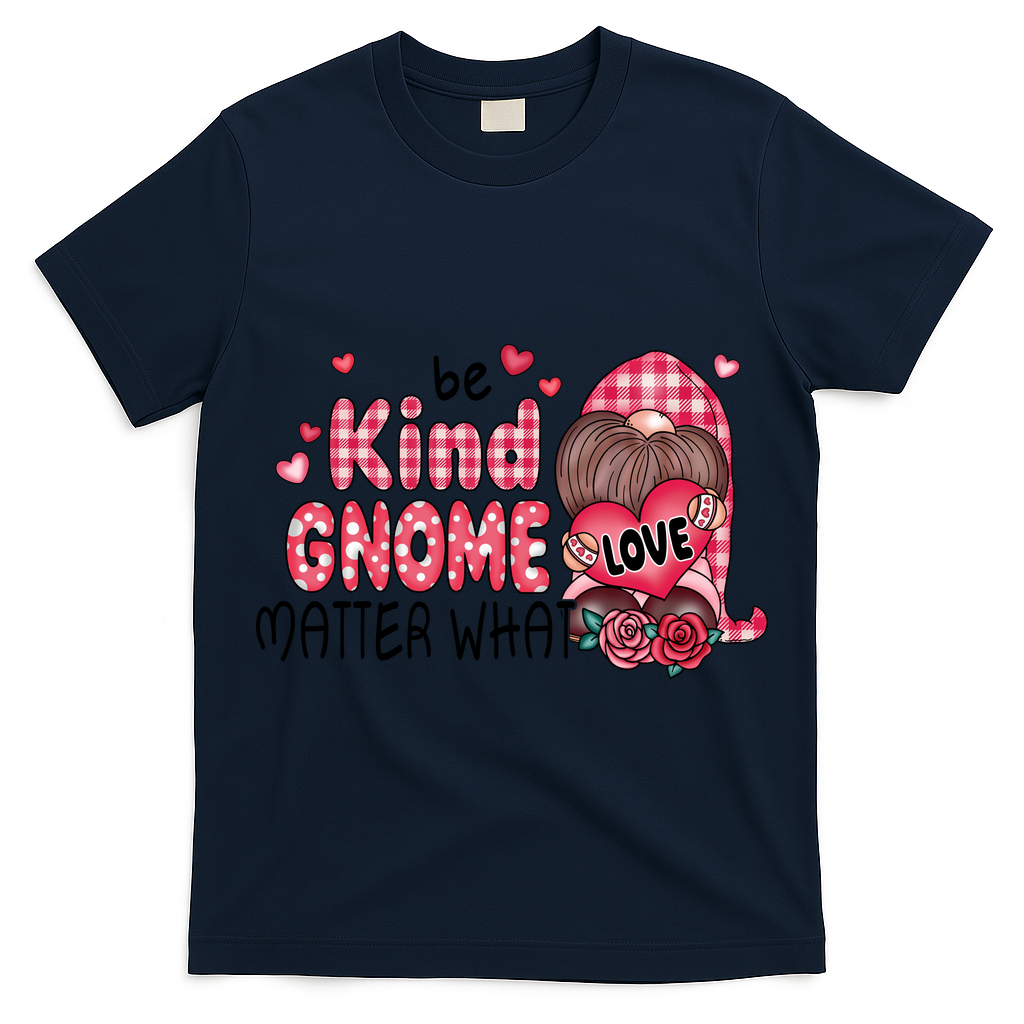 Be Kind Gnome Matter What Valentines Gift For Valentine Day T-Shirt