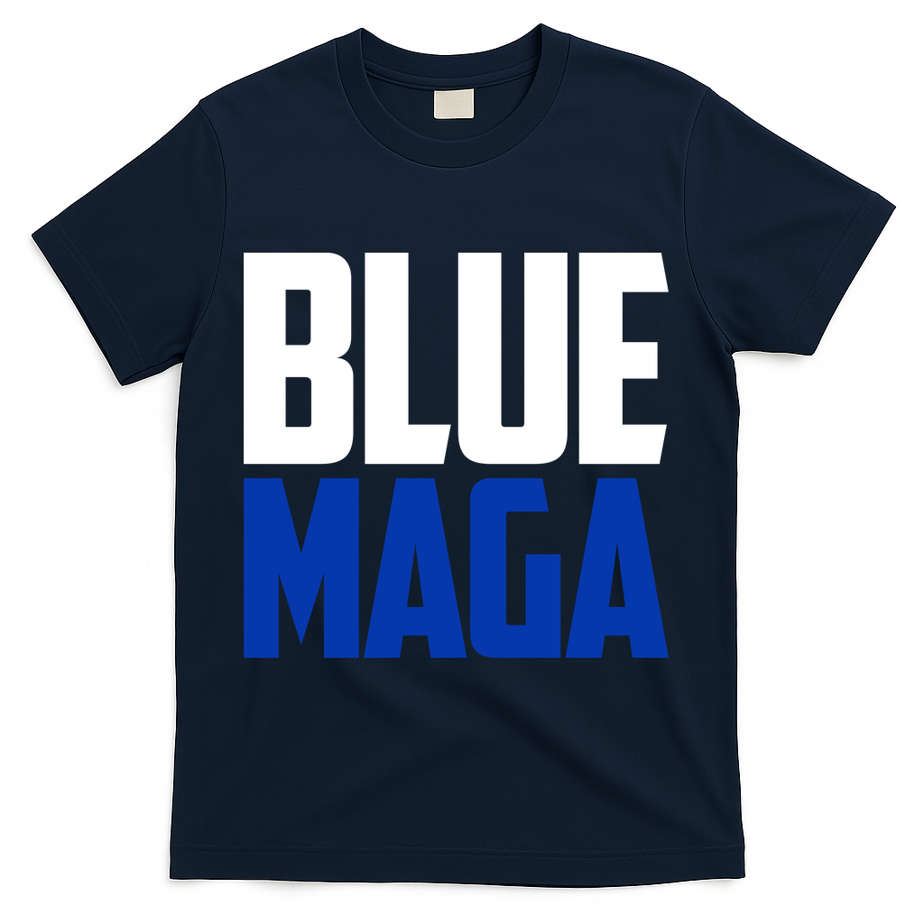 Blue Maga Democrat Make America Great Again T-Shirt - Navy