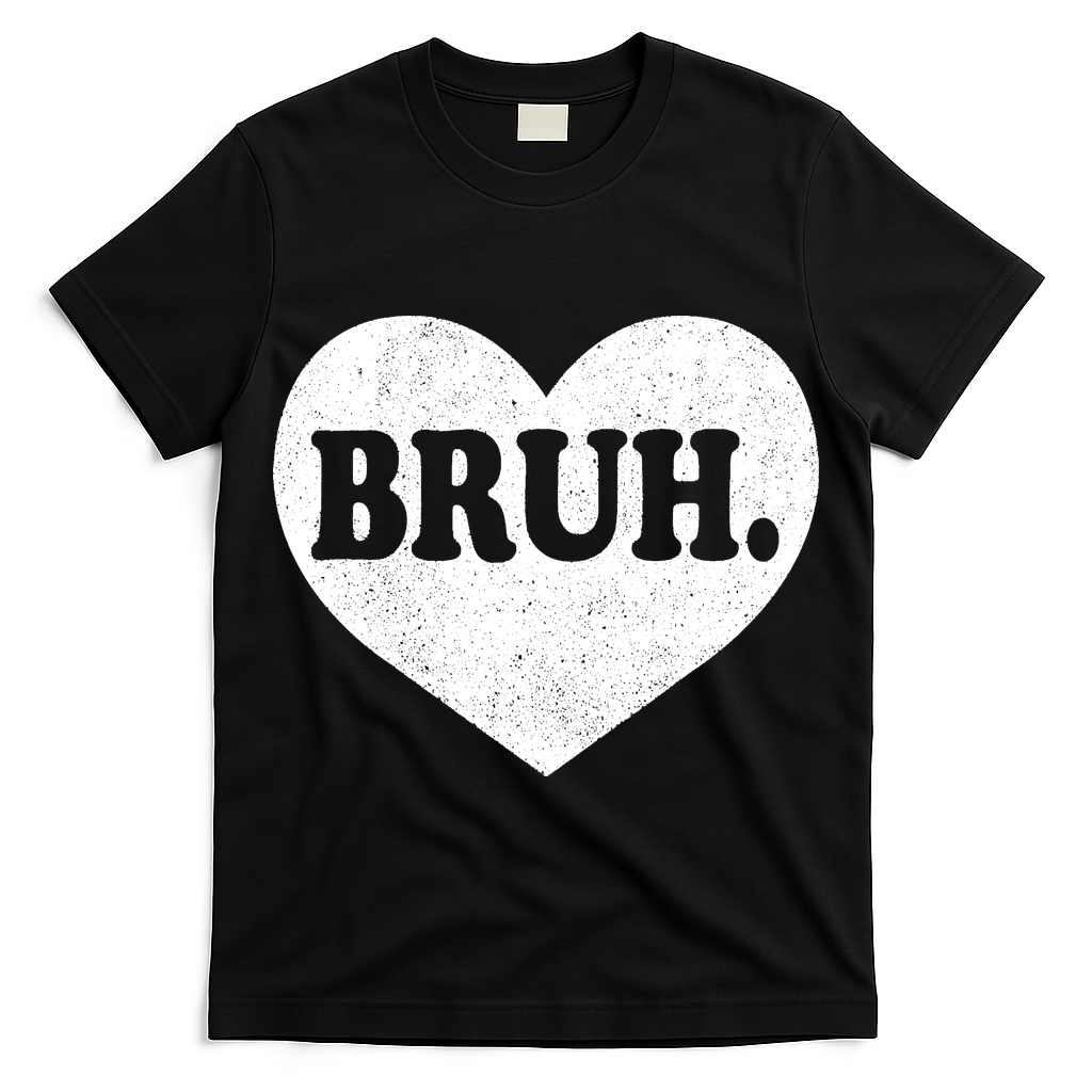 Bruh Meme Funny Saying Funny Retro Valentine T-Shirt