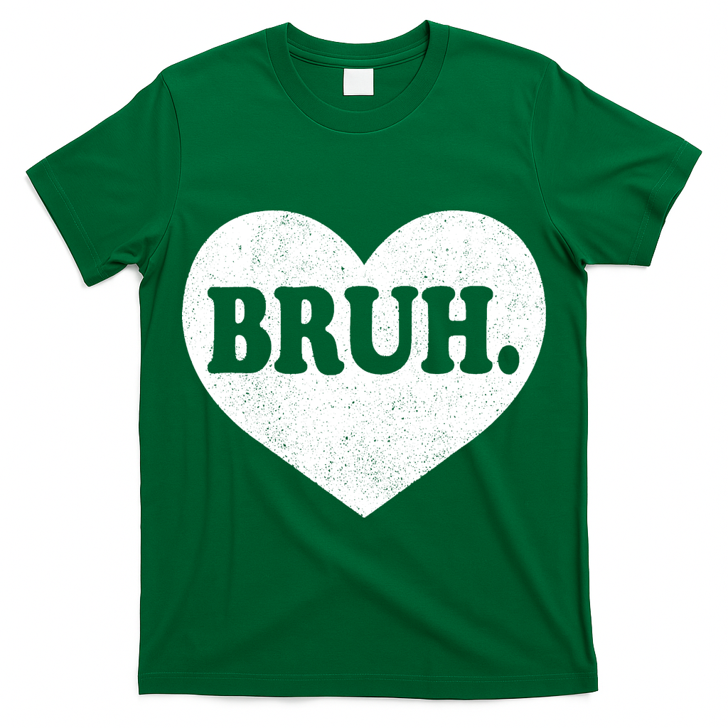 Bruh Meme Funny Saying Funny Retro Valentine T-Shirt