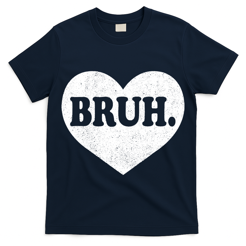 Bruh Meme Funny Saying Funny Retro Valentine T-Shirt