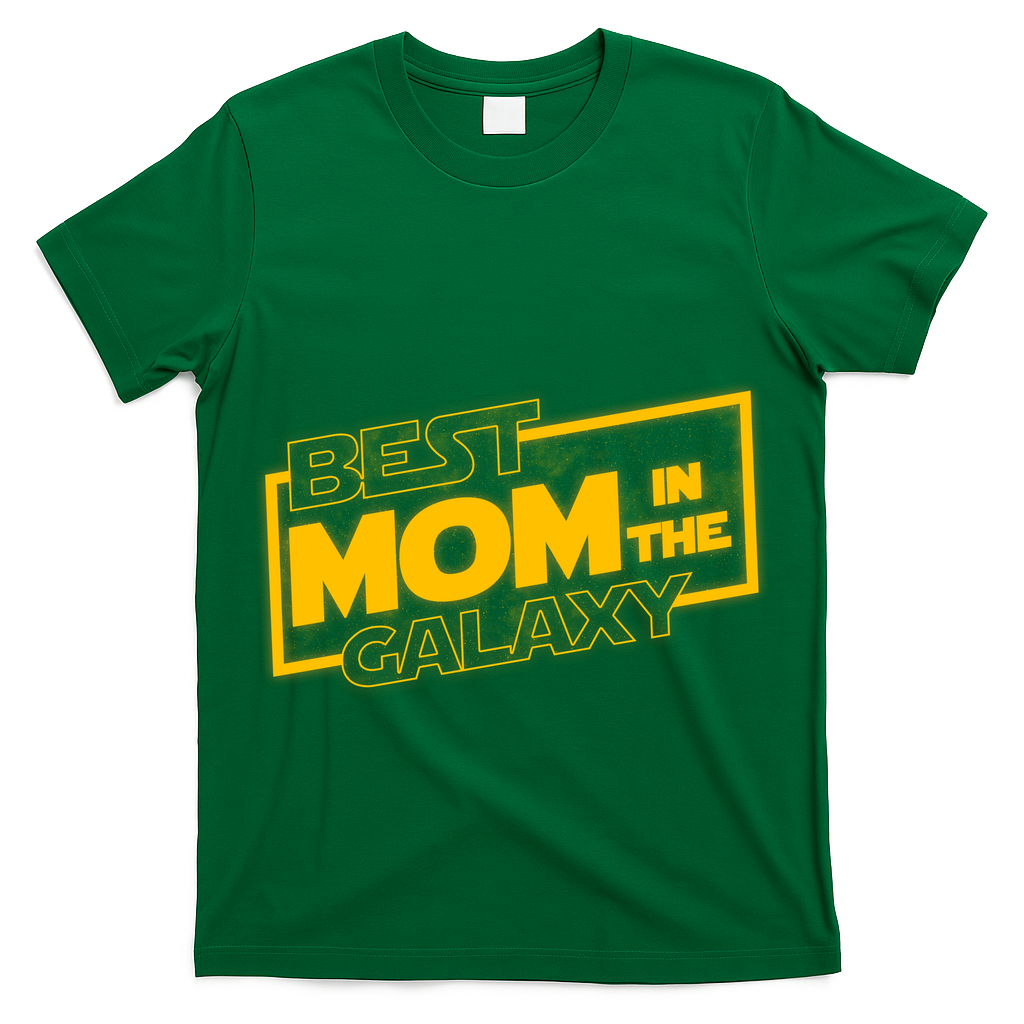 Best Mom In The Galaxy Parody Movie Logo T-Shirt