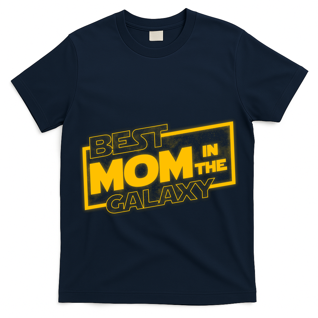 Best Mom In The Galaxy Parody Movie Logo T-Shirt