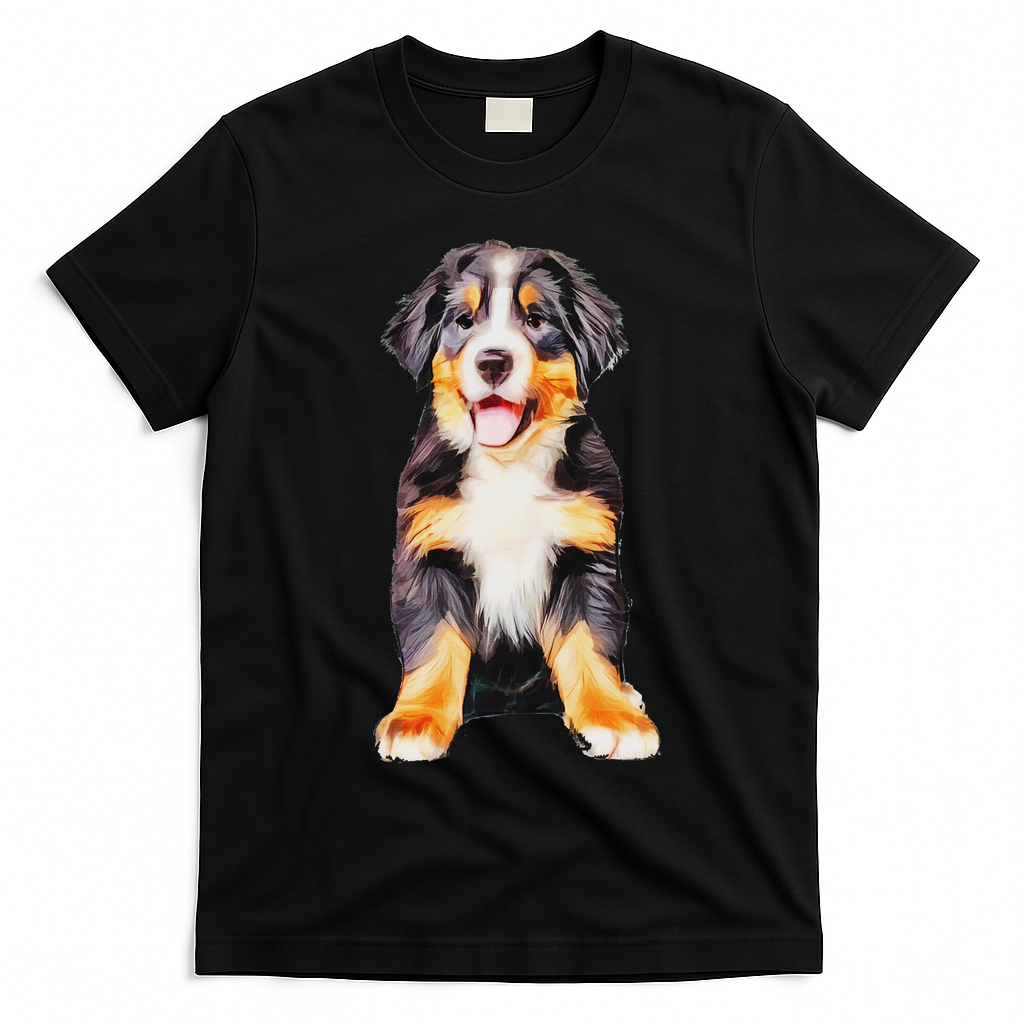 Bernese Mountain Puppy For Women Dog Lovers T-Shirt - Black