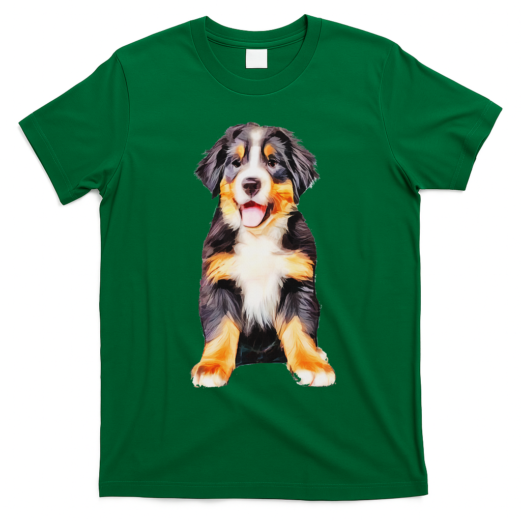Bernese Mountain Puppy For Women Dog Lovers T-Shirt - Irish Green