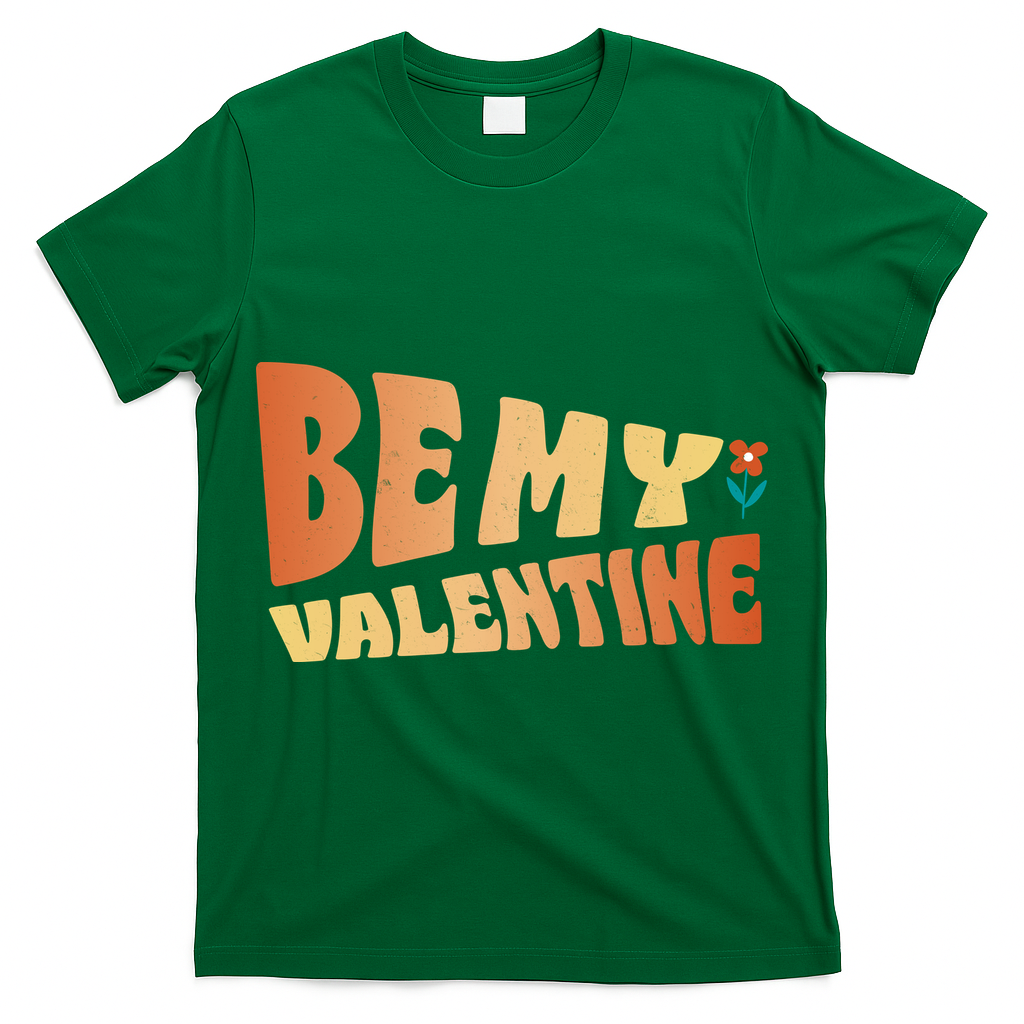 Be My Valentine Floral Cute Gift T-Shirt