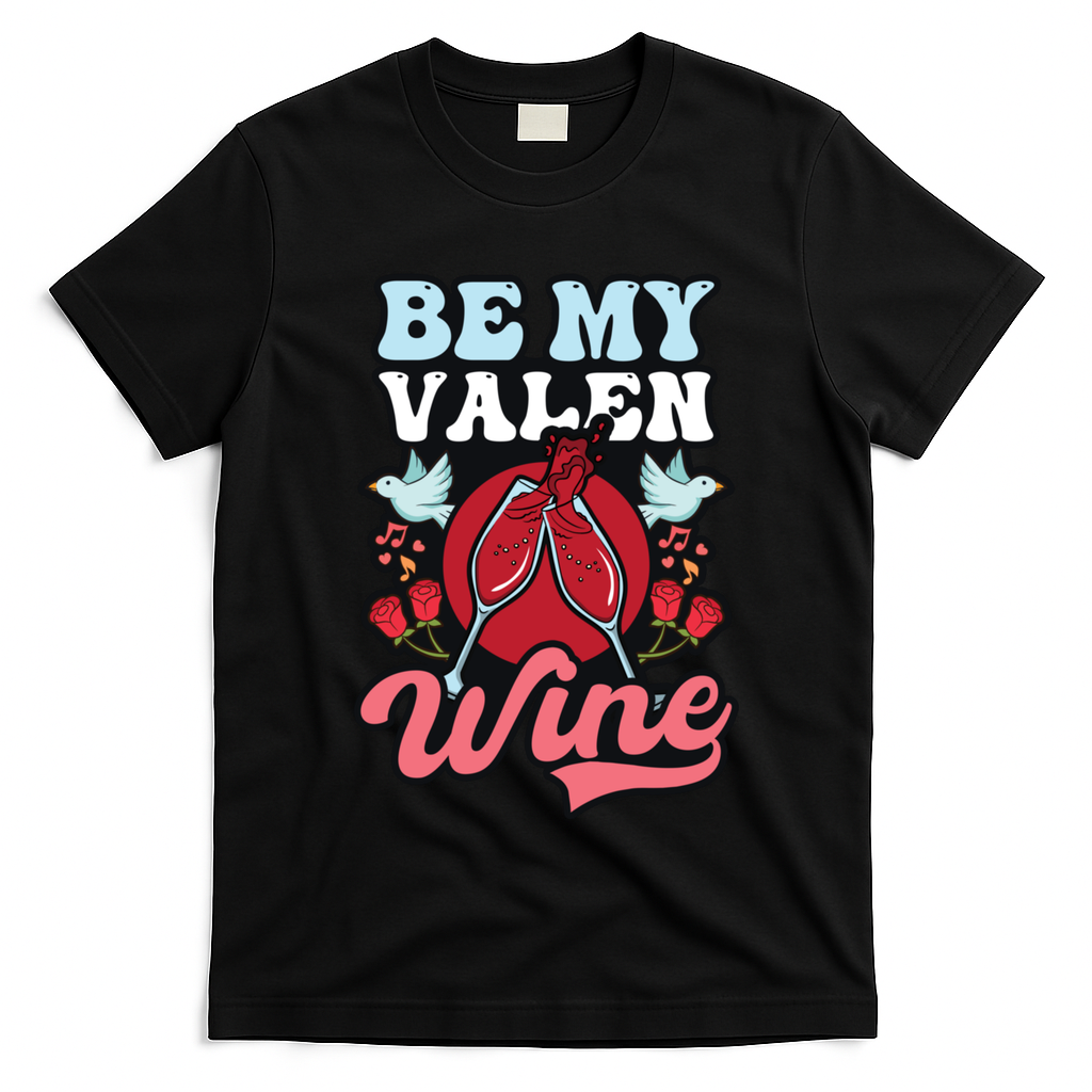 Be My Valenwine Design Wine Valentine Gift T-Shirt