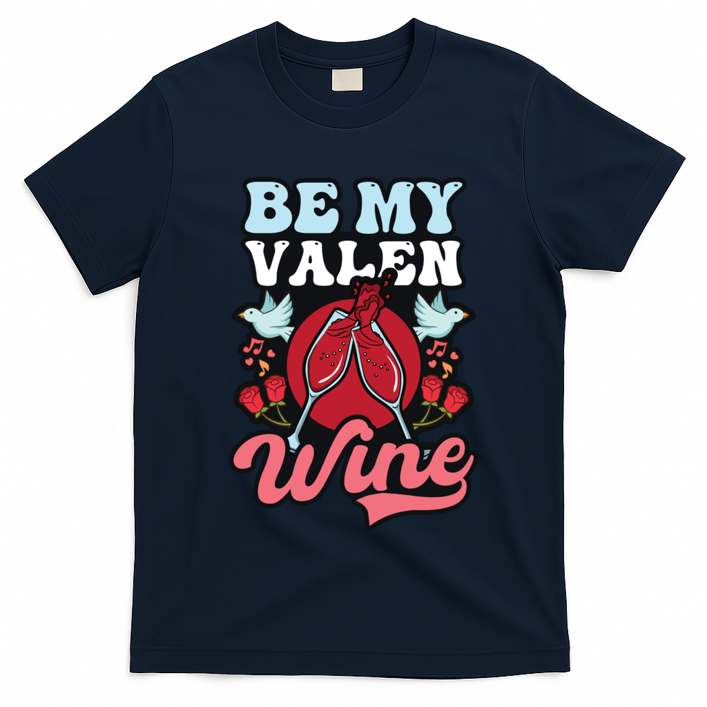 Be My Valenwine Design Wine Valentine Gift T-Shirt