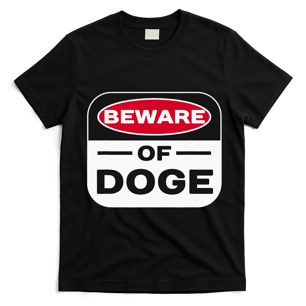 Beware Of Doge Meme Department Of Government T-Shirt - Black