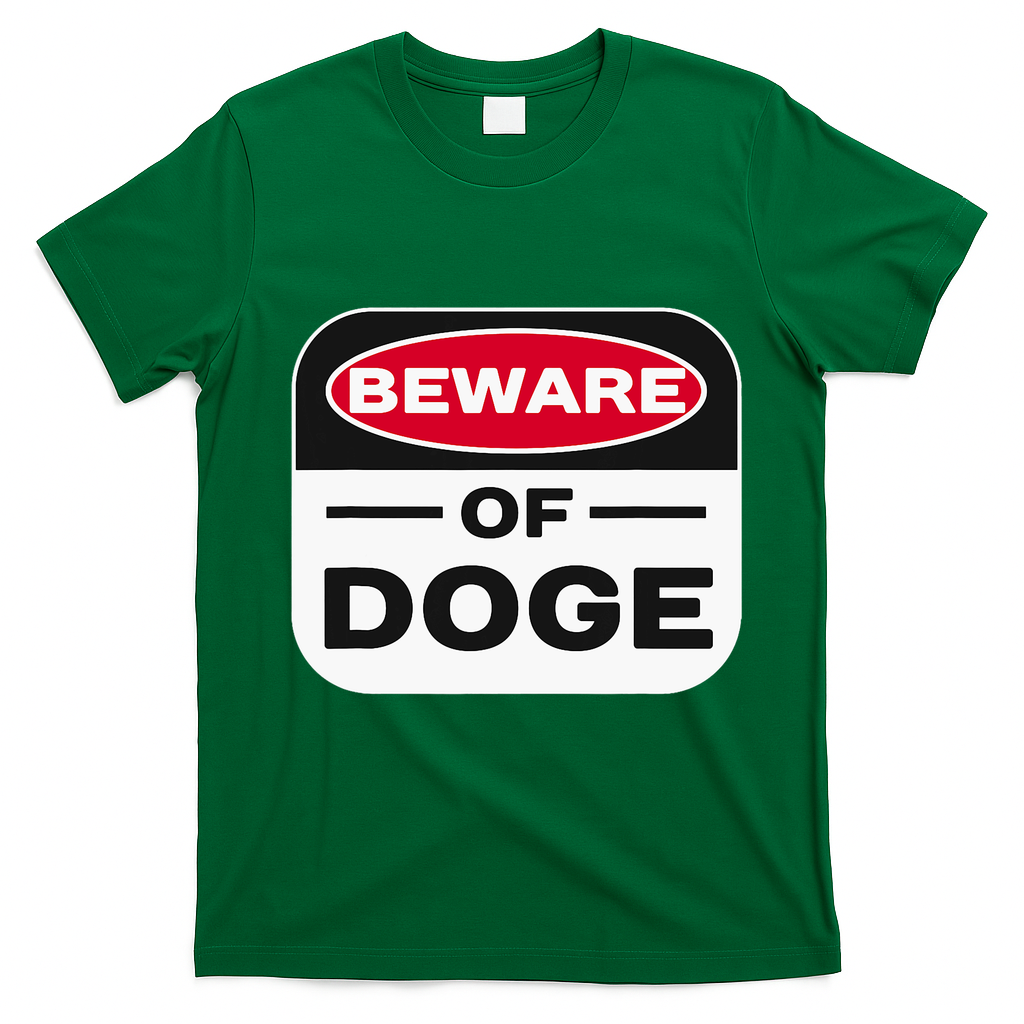 Beware Of Doge Meme Department Of Government T-Shirt - Irish Green