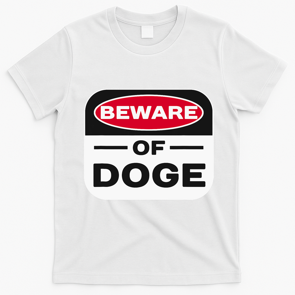 Beware Of Doge Meme Department Of Government T-Shirt - White