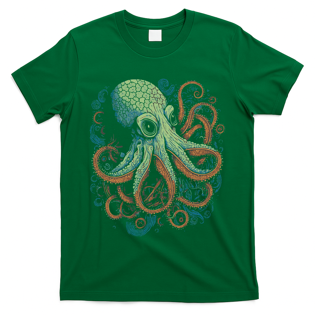 Beautiful Octopus Ocean Animal Lover Artistic Graphic T-Shirt